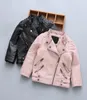 Enfants veste fille PU cuir garçons vestes vêtements noir vestes bébés enfants automne Coats8710311