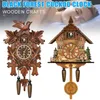 Wall Clocks German Black Forest Cuckoo Clock Retro Nordic Style Wooden FOU99277h