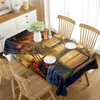 Table Cloth Cartoon Fairy Tale Hedge House Tablecloth Rectangular Cover For Coffee Dining Room Kitchen Living Picnic Decor