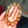 Bangle Natural Rutilated Quartz Armband Handmade Fortune Energy Bangle Mineral Woman Amulet Jewelry Gift 1st 16mm LDD240312