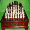 Collectibles Vintage 32 chess set with wooden Coffee table259j