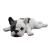 Mignon couché dormir bouledogue français chiot réaliste Figurine Statue enfants cadeau jouets C0220251c