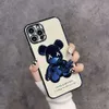 Electroplated Doll Violent Bear Suitable for Apple 15 Promax New Phone Case Iphone 14 Soft 12 Full Package Premium