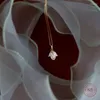 Pendentifs 925 argent Sterling français blanc Rose pendentif femme breloque collier plante ami longue clavicule chaîne tour de cou bijoux de mode