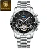 Armbanduhren POEDAGAR Luxus automatische mechanische Uhr Tourbillon wasserdicht leuchtende Datum Woche Männer Armbanduhr Edelstahl Herren