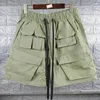 Shorts pour hommes Mode Multi Poche Patchwork Lavé Cargo Hommes Femmes Cordon Vintage Vêtements En Gros