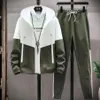 Tracksuits masculinos 2021 primavera e outono casual terno calças com capuz jogging local original treinamento esportivo2132