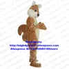 Disfraces de mascota Disfraz de mascota de ardilla de piel larga marrón Traje de personaje de dibujos animados para adultos Traje Programa para niños Noche de graduación Zx641