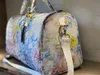 Luksurys Designer Gradient Kolor Duffel Torby Projekt skórzana torebka akwarela renderowanie litera mężczyzn Kobiety w torbie podróżnicze duża pojemność TOS