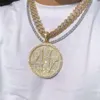 Créateur de bijoux lettre personnalisée Hip Hop diamants glacés hommes nom rotatif charmes collier pendentifsHipHop