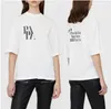 Novo verão feminino algodão manga curta estilo europeu casual respirável preto branco camiseta impressa para meninas camisas