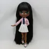 Lodowate DBS Blyth Doll Super czarna skóra czarna włosy Afroamerykaninowa skóra błyszcząca twarz staw do ciała 30 cm zabawka 16 bjd anime 240304