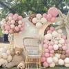 1SET Roze Bruin Rose Goud Ballonnen Slinger Kit Neutrale Ballon Boog Baby Douche Geslacht Onthullen Verjaardagsfeestje Decoraties 240226