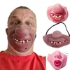 Designer Masks 2021 Creative Adult Clown Latex Cosplay Props Humoristiskt Elastiskt band Half Face Party Latex Masks Funny Halloween Horrible Mask