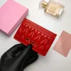 Matelasse Purses Fashion Designer Leather Wallet Card Holder For Womens Gift Credit Cardholder Mens Letter Purse Woman Mini Plånböcker med boxkortsinnehavare