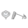 Stud Earrings Lokkei Jewellery Sterling Silver S925 Heart For Women High Quality Romantic Female Accessories