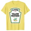 Yellow Mustard DIY Ketchup Apparel Condiments Couples Group Halloween Costume T-Shirt Gifts Aesthetic Clothes 240307