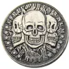 HB09 Hobo Morgan Dollar Skull Zombie szkielet kopia monety mosiężne ozdoby rzemieślnicze akcesoria dekoracyjne 2850