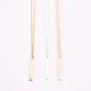 Zilverkleurige kettingen Zuid-Amerikaanse stijl kubusvormige hanger ketting Strip sleutelbeen kettingen voor dames236Z