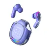 Air40 Şeffaf Kablosuz BT Kulaklıklar Macaron Renkli Spor Kulak İçi Kulaklıklar Kulaklıklar Gürültü İptal Etme Evrensel Telefonlar İçin LED Ekran Kulaklığı LYP007