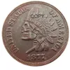 US08 Hobo Nickel 1877 Indian Cent Penny mit Blick auf den Totenkopf, Skelett, Zombie, Kopie, Münzanhänger, Zubehör, Münzen3041