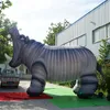 wholesale 6mL (20ft) with blower Ground Inflatable Balloon hippopotamus inflable hippo With High Quality Strip For Huge Mall's Marine theme Decoration