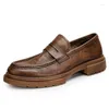 Casual Shoes Men Loafers Autumn Summer Business Cowhide Högkvalitativ äkta läderdesigner Mens Luxury