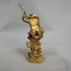 China Myth Bronze Sun Wukong Monkey King Hold Stick Fight Statue245W