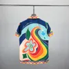Camisa havaiana de designer Havaiano Impressão de camisa casual de seda feminina de seda feminina Camiseta de manga curta de alta qualidade #29