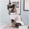Hondenkleding Zomer Dierenkleding Designerjas Teddy Poedel Luxe Puppy Mode T-shirt Beer Gedrukt Letter Puur Katoen Drop Leveren Dhwqx