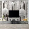 Anpassad PO 3D WALLPAPE 3D SPHERE European Architectural Space Modern Home Decor vardagsrum Vägg täcker2657