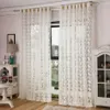 Zasłony zasłony Jacquard Sheer zasłony biały 1 panel Jinya Dekor Home Decor Eleganckie ekrany dla dzieci do sypialni Drzwi Livin278v