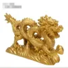 Kiwarm Classic 6 3 Chinese Geomancy Gold Dragonの置物像の装飾品と成功の装飾ホームCraft298H