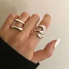 Jewelry Exaggerated Cross Geometry Instagram Style Personalized Hip Hop Punk Opening Versatile Ring Women's Jewelry Classics