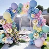 Guirlande de ballons en Latex or Rose, Kit en arc de ballons avec confettis, décoration de fête d'anniversaire, de mariage, décor pour fête prénatale pour enfants