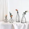 New Style Retro Iron Line Flowers Vase Metal Plant Holder Modern Solid Home Decor Nordic Styles Iron Vase259Z