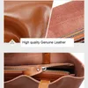 Dienqi Real Genuine Leather Women Shoulder Bags 큰 여성 패션 사무실 복고풍 가방 숙녀 여성을위한 큰 여성 판매 240311