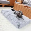 Kennlar pennor lång plysch hund säng husdjur kudde rektangulär filt mjuk fleece katt valp chihuahua soffa mattan för liten stor hund220u