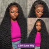 30 Inch Loose Deep Wave Lace Frontal Wig Water Wave 13x6 HD Lace Front Wig Brazilian Curly Human Hair Wigs for Women