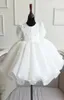 Robe de nouveau-né en dentelle blanche pour bébé fille fête de mariage à manches courtes perles Tulle infantile 1er anniversaire robe princesse baptême vêtements8693389