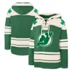 2024 St. Patrick's Day Pullover Blue Jersey Custom dowolne nazwisko dowolne numerem zszywane bluzy sweter sportowy