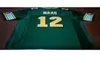 001 Edmonton Eskimos 12 Jason Maas White Green real Full embroidery College Jersey Size S4XL or custom any name or number jersey7764487