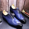 Chaussures décontractées A125 faites à la main en cuir véritable pour hommes, chaussures Oxford assorties avec tout