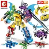 Nouveau SEMBO 6in1 Transformation dinosaure Robot bloc de construction ville jurassique mondes ptérosaure technique Mech briques bricolage jouets pour garçons C281c