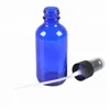 Frascos de spray de vidro âmbar azul cobalto grosso de 50ml para óleos essenciais - com pulverizadores de névoa fina preta Wcxkb Vgqpk