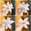 Hair Accessories Kids Hairties Hairclip Korean Baby Flower Tiara Girl Princess Leather Band Cute Head Clip Card