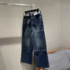 Damen-Jeans, frühes Frühjahr, neu, Pra Nanyou, hoher Ding-Wind, tiefblau, Mikro-elastisch, abgenutzt, vielseitig, locker und schlank, reine Baumwolle, BL00 G2FI