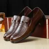 Mazefeng Brand Men Leather Formal Business Shoes Male Office Workフラットオックスフォード通気パーティー結婚記念日240229