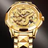 JSDUN Brand Luxury Automatic Mechanical Watches for Men Gold Dragon Watch Waterproof Fashion Unique Gift relogio masculino 240305