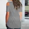 Blusas femininas camisas moda criss cruz blusa camisa casual solto fora do ombro topos casual verão senhoras fe feminino curto sle blusas pulloversl24312